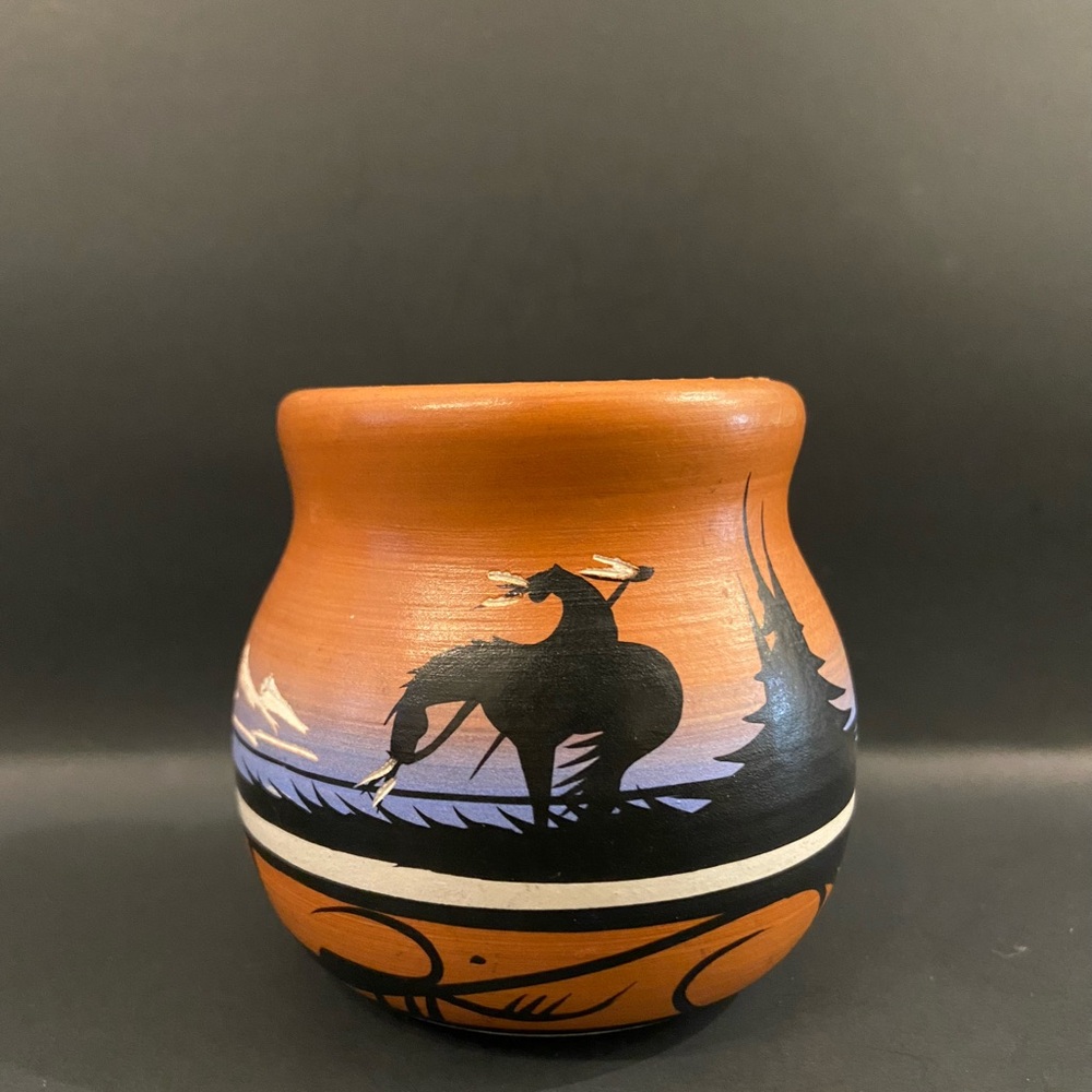 Small Handcrafted Native American Navajo Signed Pottery